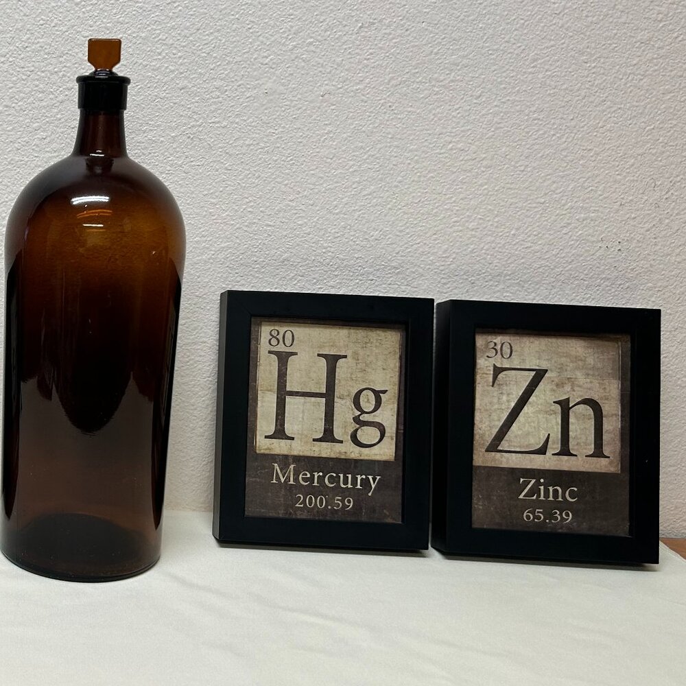 Hg Mercury picture framed Periodic Table
